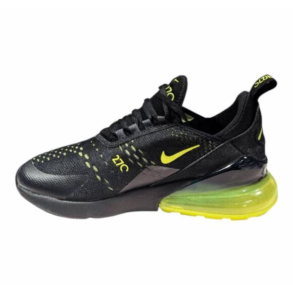 NIKE Air Max 270 'Black Volt' Running Shoes Size 6Y/W7.5 - Picture 7 of 11